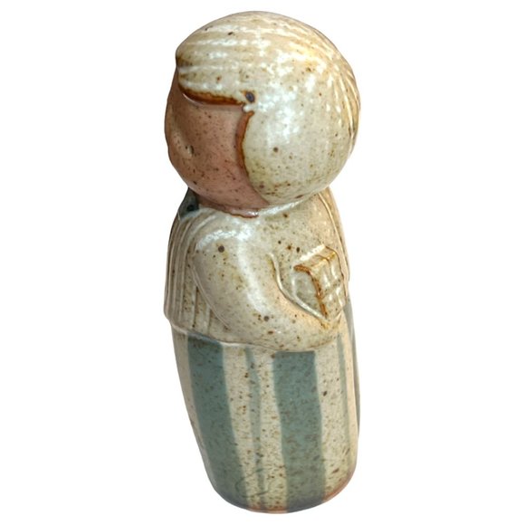 FITZ & FLOYD Pair of Vtg UCTCI Stoneware Pottery Children Salt & Pepper Japan - Picture 7 of 13